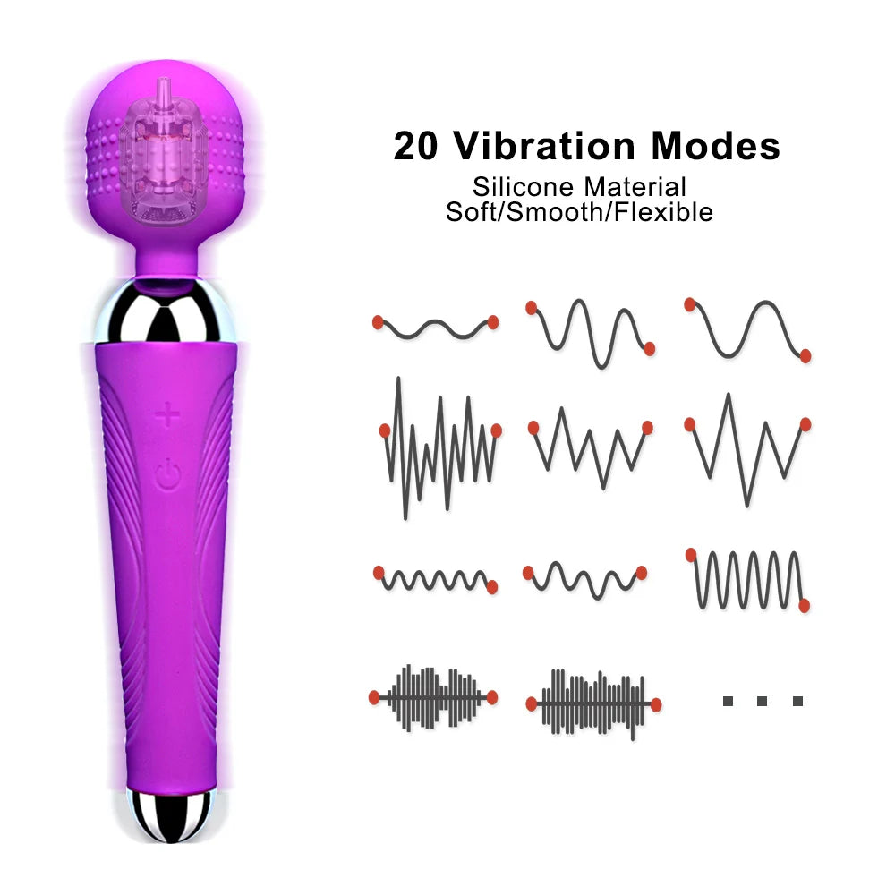 Wireless Dildos AV Vibrator Magic Wand for Women Clitoris Stimulator