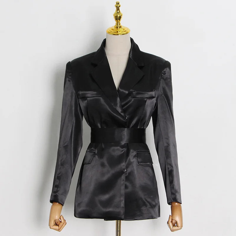 Women'S Suits & Tuxedo Women Bandage Blazers Jackets Long Suit Coats