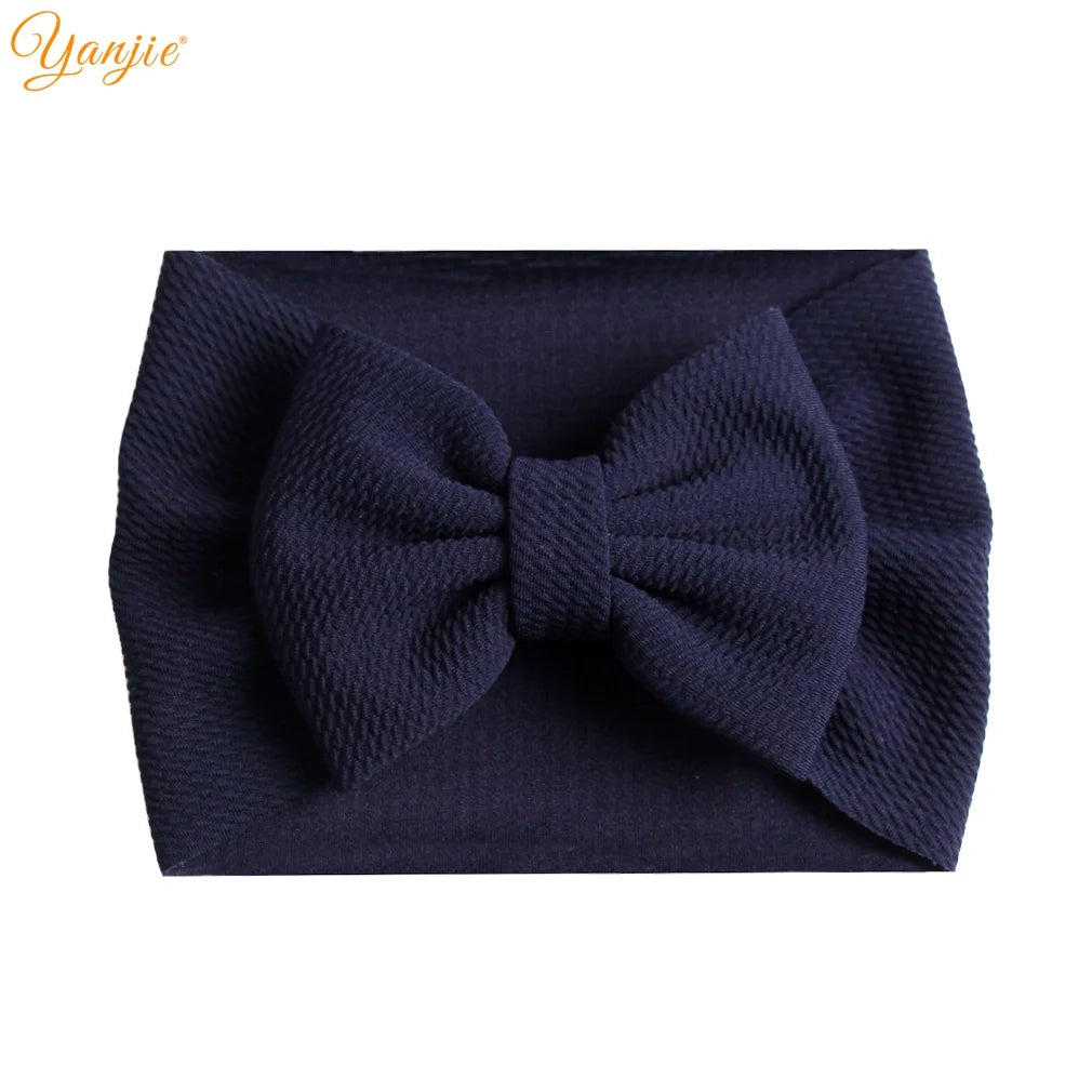 New Turban Fashion 5'' Hair Bows Headband for Kids Headwrap