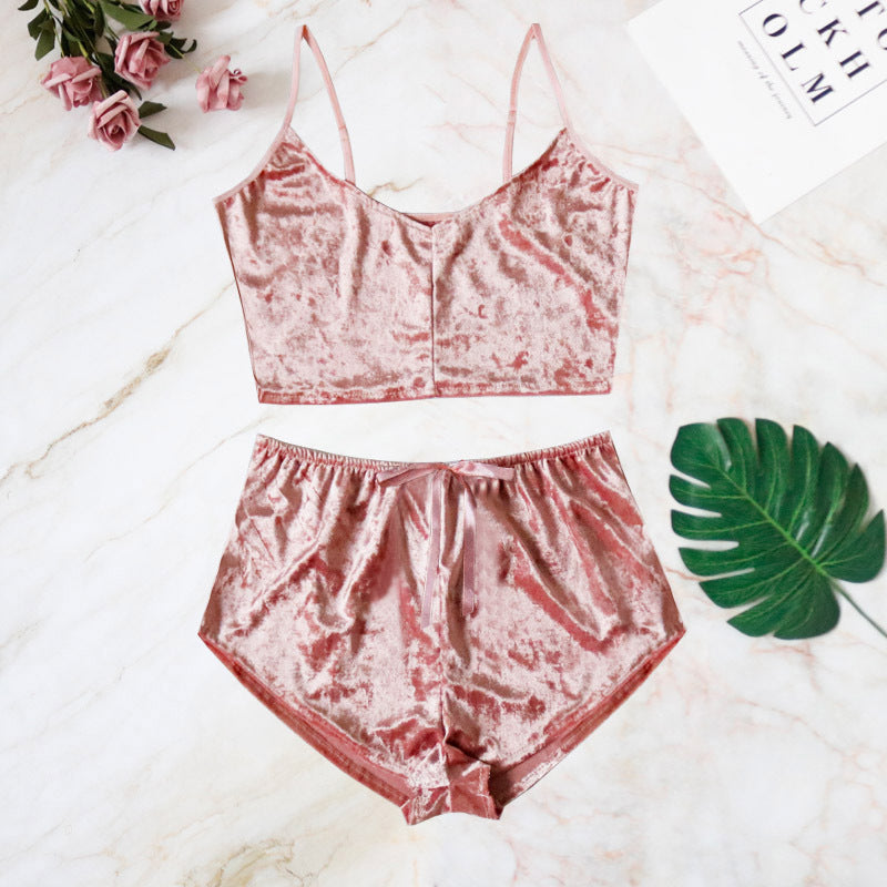 Sexy Two Piece Casual Loungewear Women Pajama Sleepwear Set