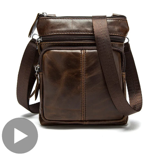 Vintage Cross Body Crossbody for Men Shoulder Leather Bag