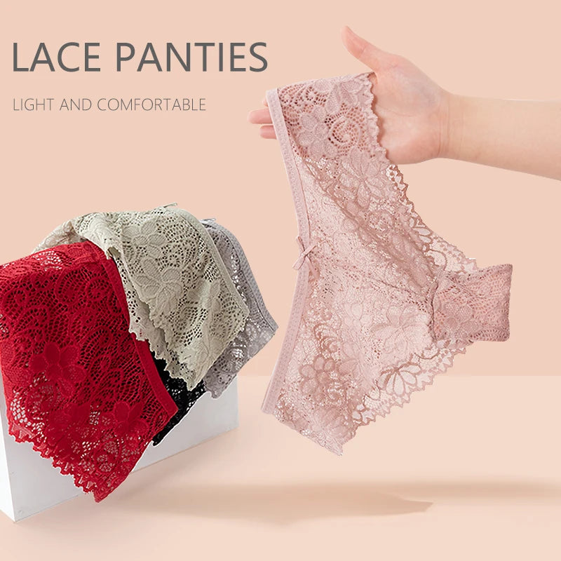 Sexy Lace Panties Women Fashion Cozy Lingerie Tempting Briefs Underwear