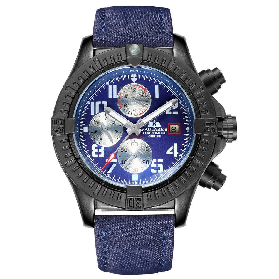 Waterproof Mechanical Wristwatches Sports Chronograph Men Automatic Watch