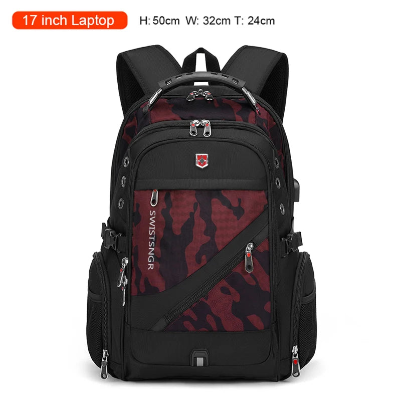 Waterproof 17/20 Inch Laptop Backpack Men Airplane Travel Backpack