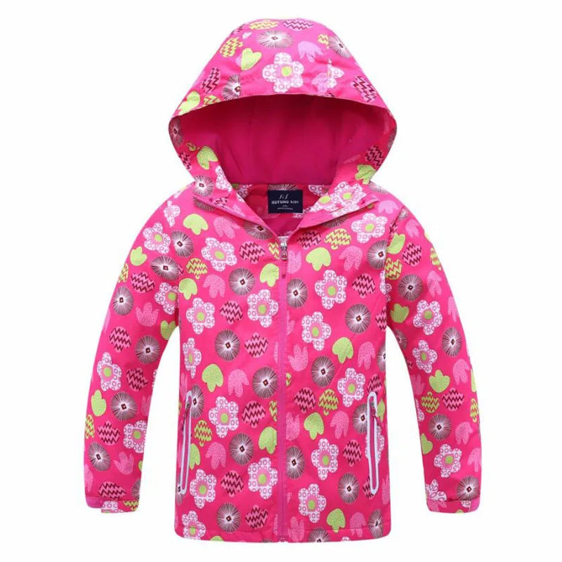 Windbreaker Jacket for Child Clothing  Brand Flower Polar Fleece Outerwear