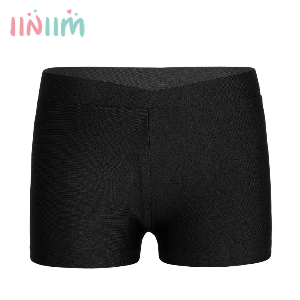 V-Front Waistband Shorts Bottoms for Ballerina Gymnastic Shorts