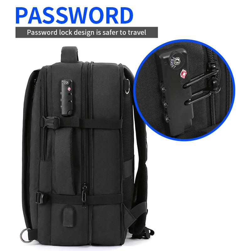 Travel Double Compartment USB Charging Backpack