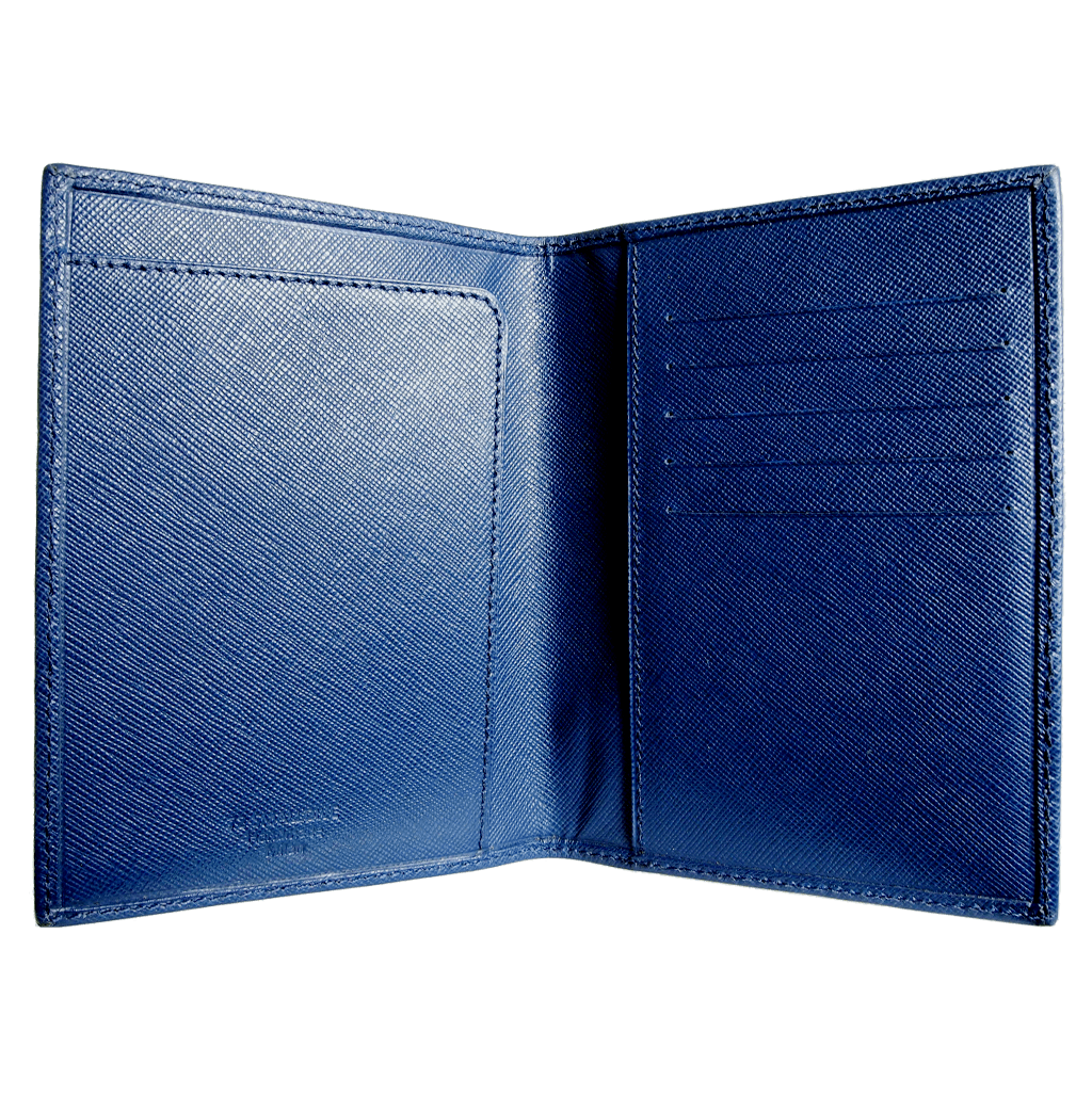 Saffiano Passport Sleeve Blue