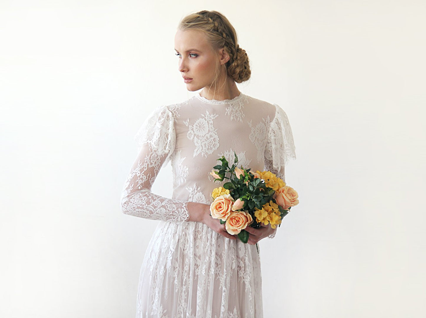 Woodland Vintage Lace Wedding Dress