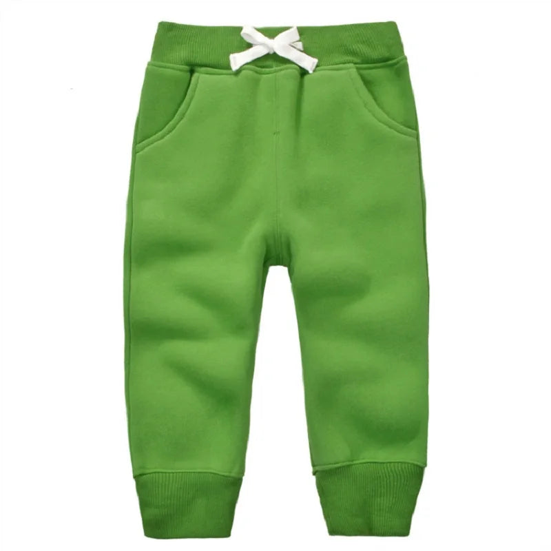 Winter Warm Velvet Sweatpants for 1-5 Yeas Babies Boys Girls Casual Sport Pants