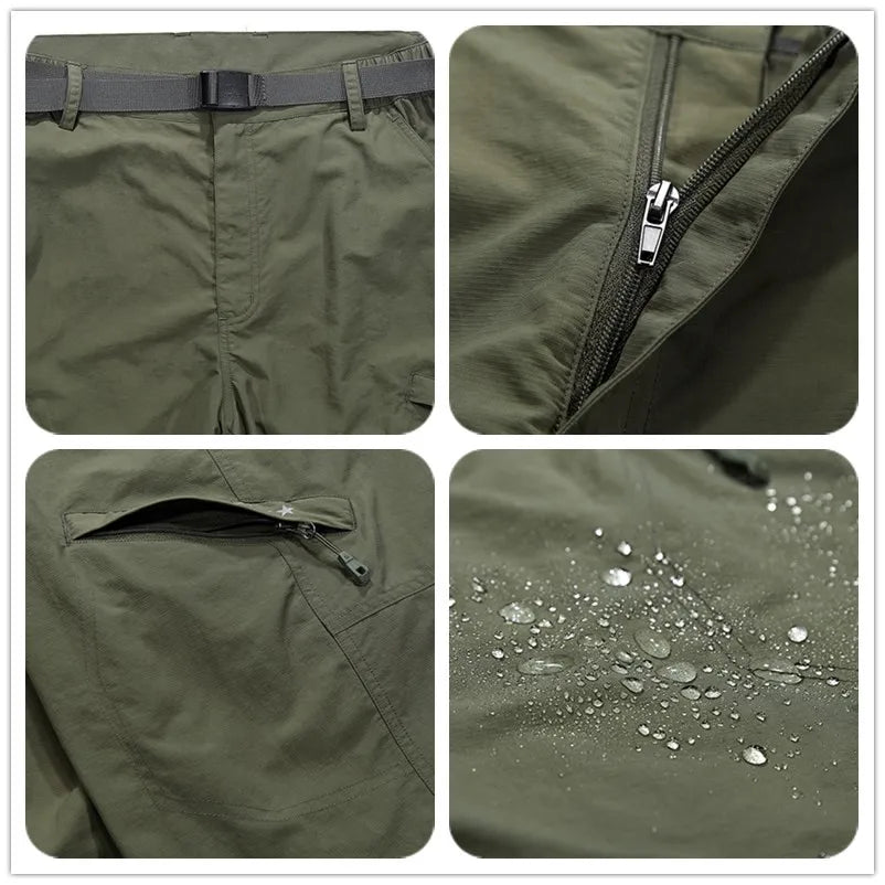 Waterproof Military Shorts Men Thin Material Cargo Short Pants