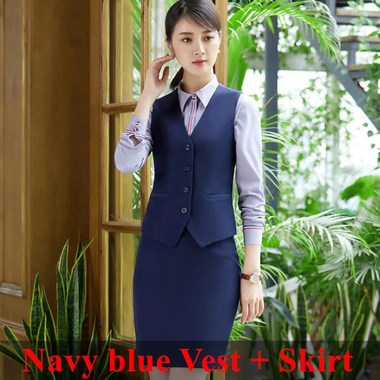 Women Stripe Vest Clothes for Office Ladies Fashion Tops Work Wear