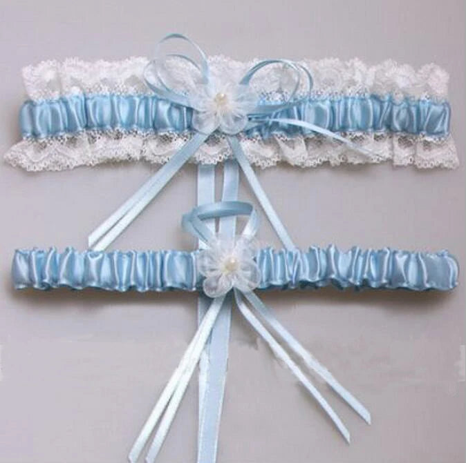 Sexy Lace Bowknot Bridal Garter Set Bride Wedding Leg Garters Belt