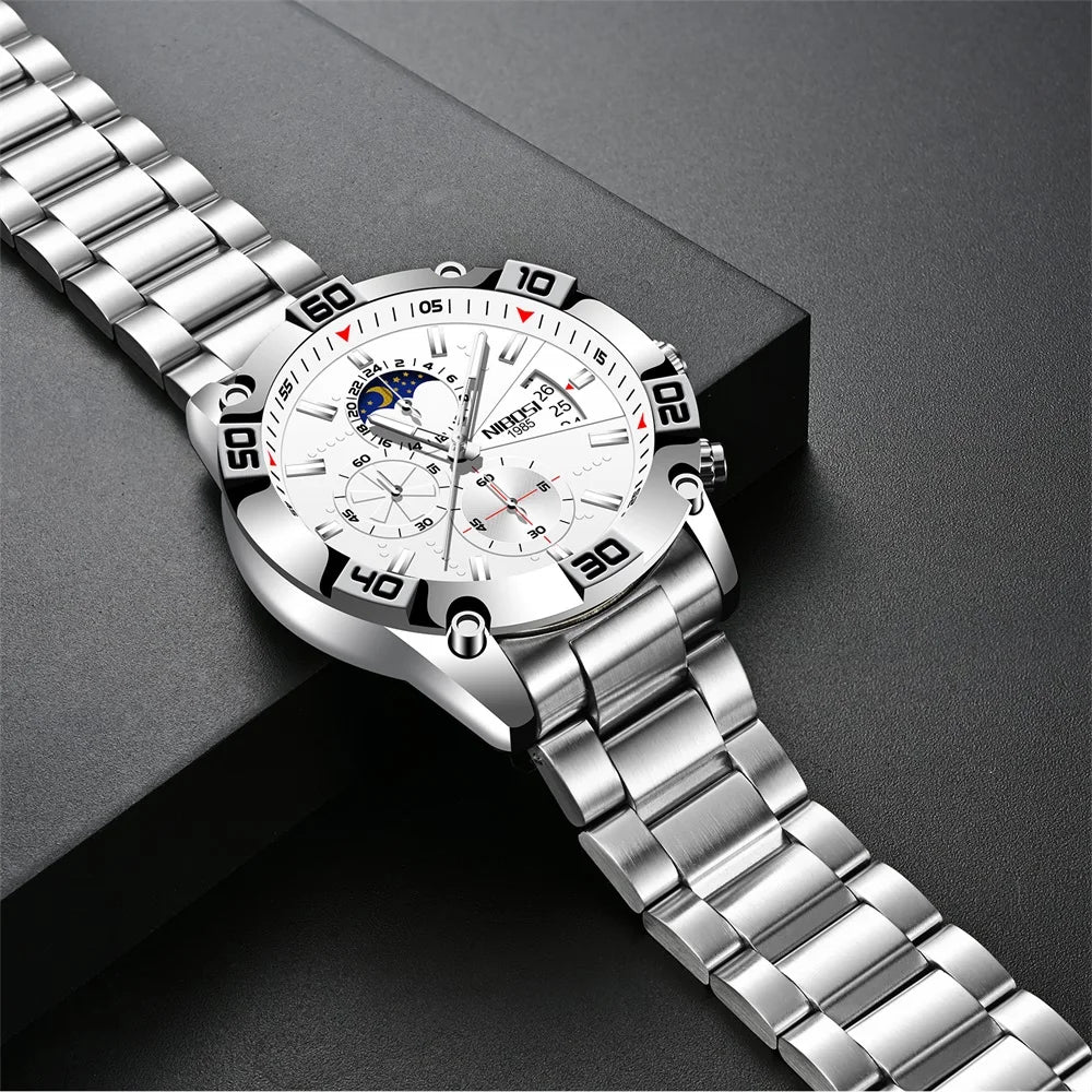 Sport Watches Luxury Quartz Stainless Steel Watch