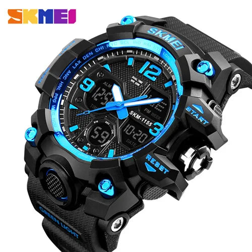 SKMEI Luxury Denim Style Sports Watches Men Digital Quartz Watch