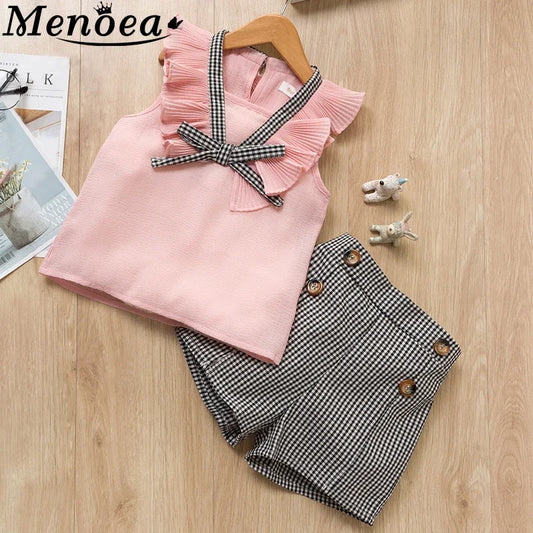 Menoea Girls Clothing Sets  Summer Children's Clothes 2pc Suits Kids Outfits