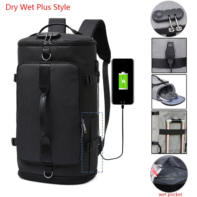 USB Anti-Theft Gym Backpack Bags Fitness Gymtas Bag