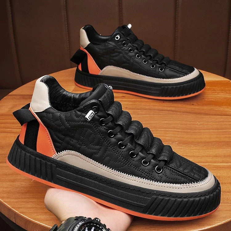 New Breathable Canvas Trend Thick Sole Sports Casual Board Shoes for Men