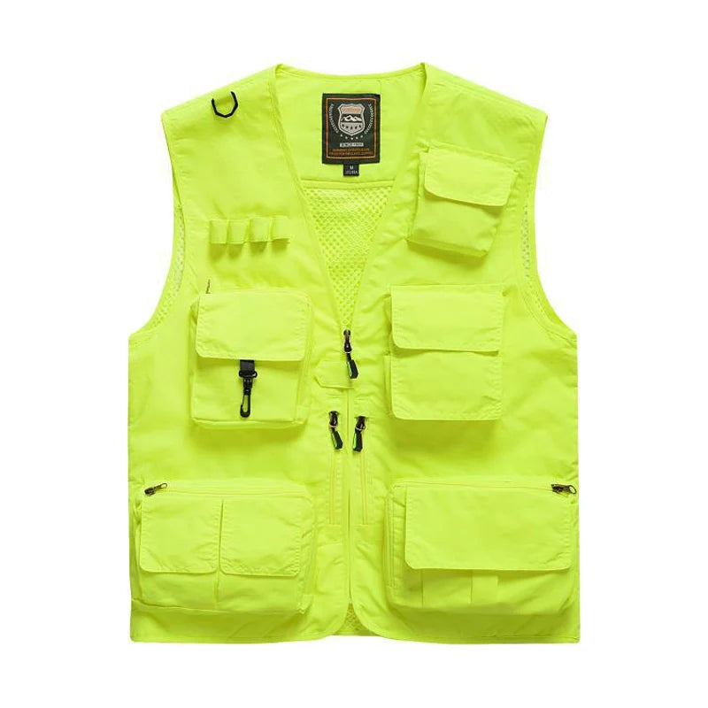 Outdoor Men's Tactical Fishing Vest Jacket Man Safari Jacket