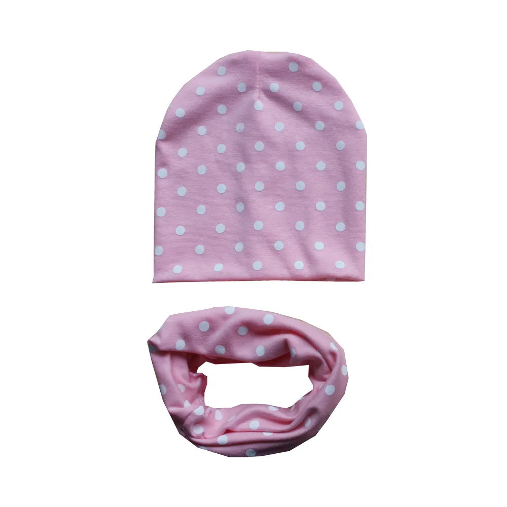 New Cotton Children Hat Scarf Set Children's Lovely Ears Caps Beanies