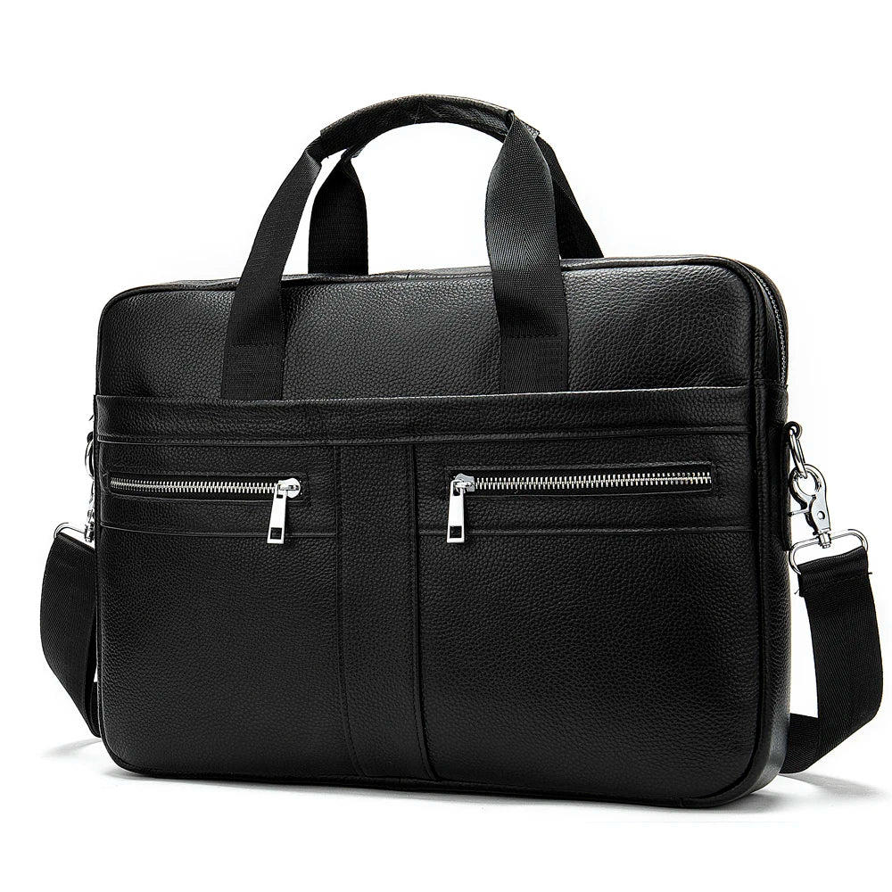 WESTAL Men's Briefcase Men's Bag Genuine Leather Laptop Bag