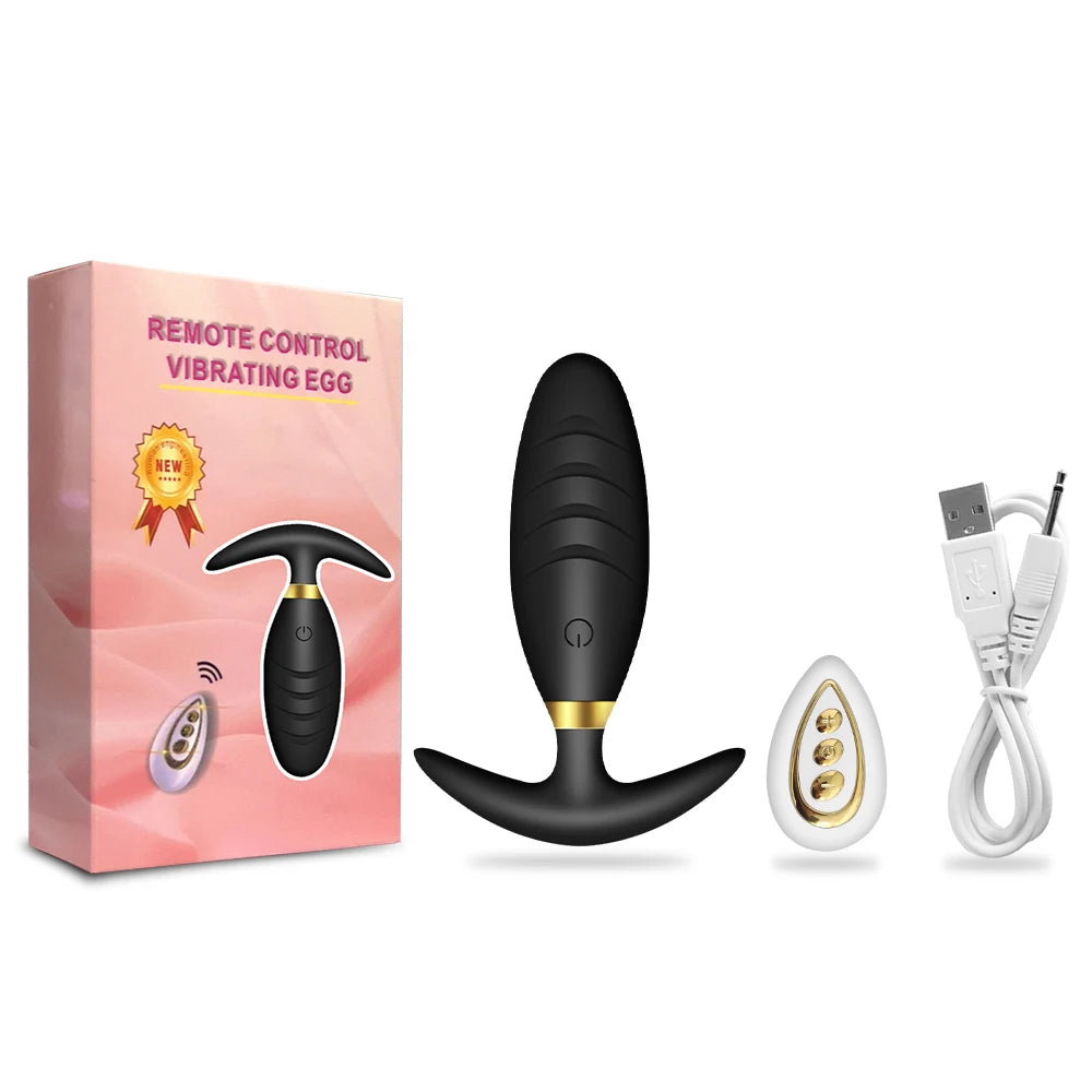 Wearable Silicone Anal Butt Plug Vibrator With Wireless Remote Control