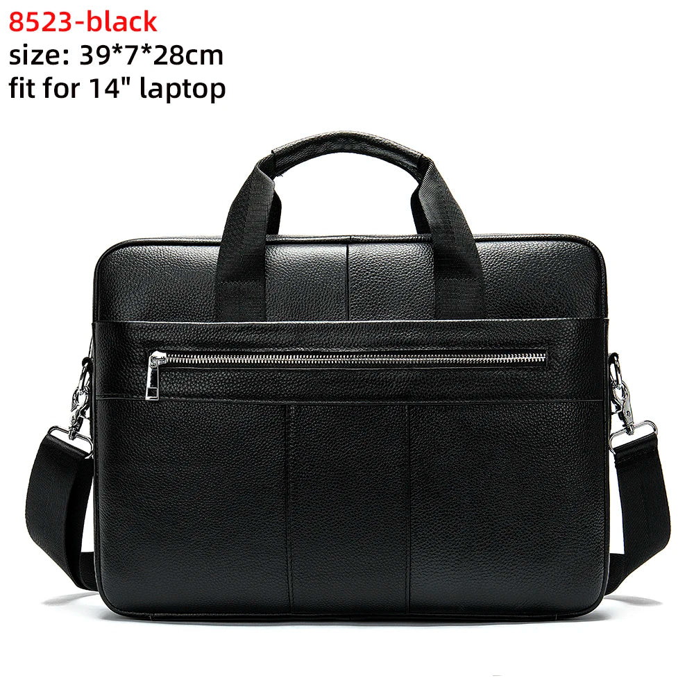 WESTAL Men's Briefcases Bag Men Leather Laptop Bag