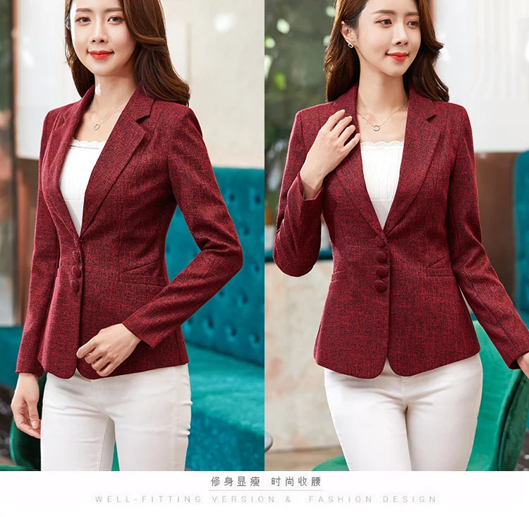 Women's Blazer Blazers Coat Suits Female Big S-5xl Code Jacket Suit T956