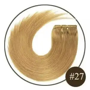 Short Double Weft Clip in Human Hair Extensions Thick Straight Hair Clip