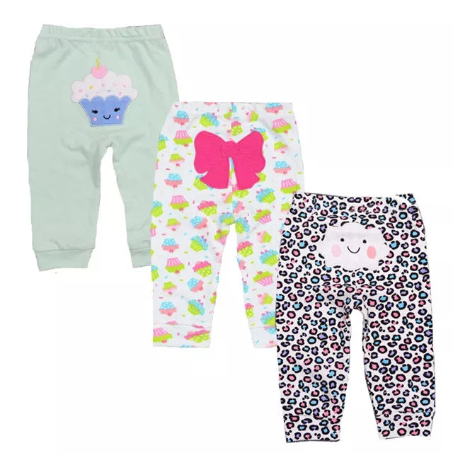 New 3pcs/Lot Cotton Baby Clothes Harem Toddler Pants