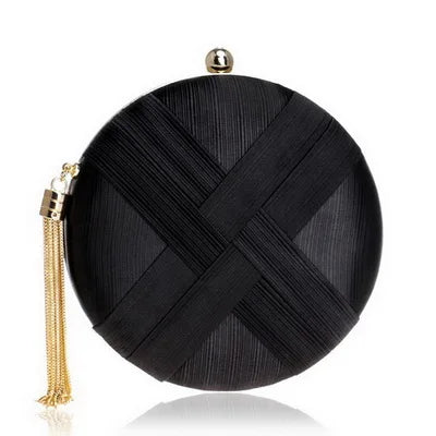 Women Bag Tassel Metal Small Day Clutch Purse Handbags