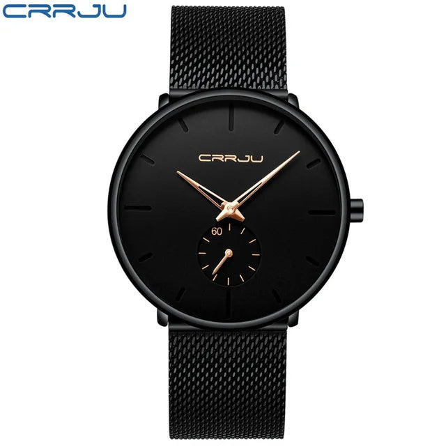 Quartz Casual Sports Wristwatch Waterproof Mesh Band Men Watches Clock