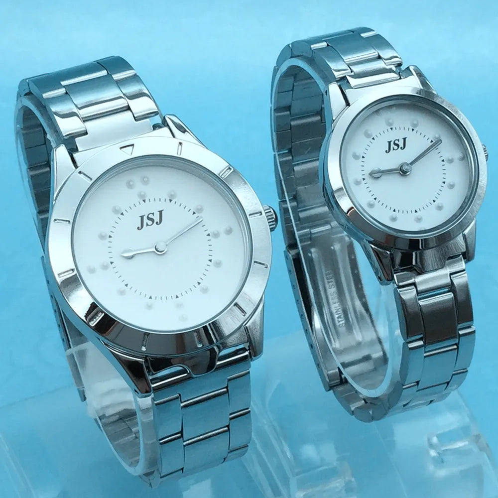 Stainless Steel Tactile Watch for Blind People or the Elderly Battery Operated