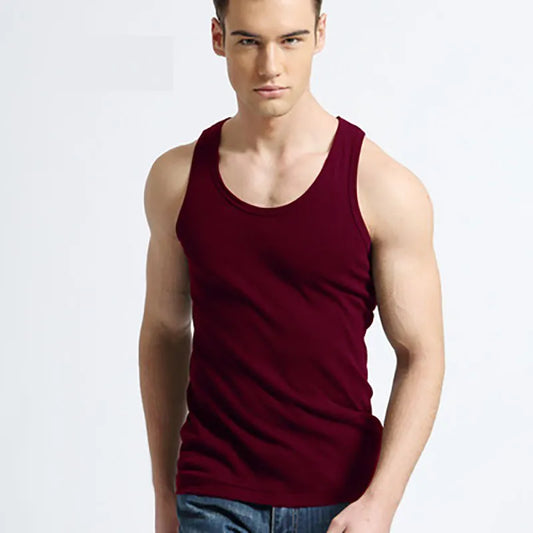 Men's Underwear Cotton Tank Top Bodybuilding Singlet Sleeveless Slim Fit Vest