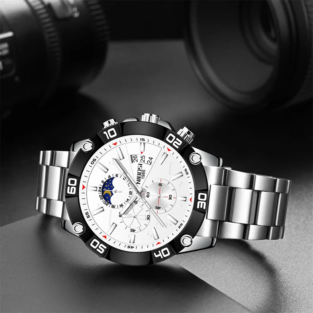 Sport Watches Luxury Quartz Stainless Steel Watch