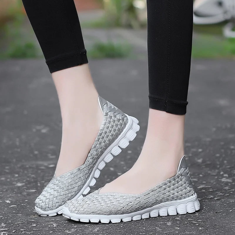 Women Shoes Summer Casual Flats Breathable Female Sneakers