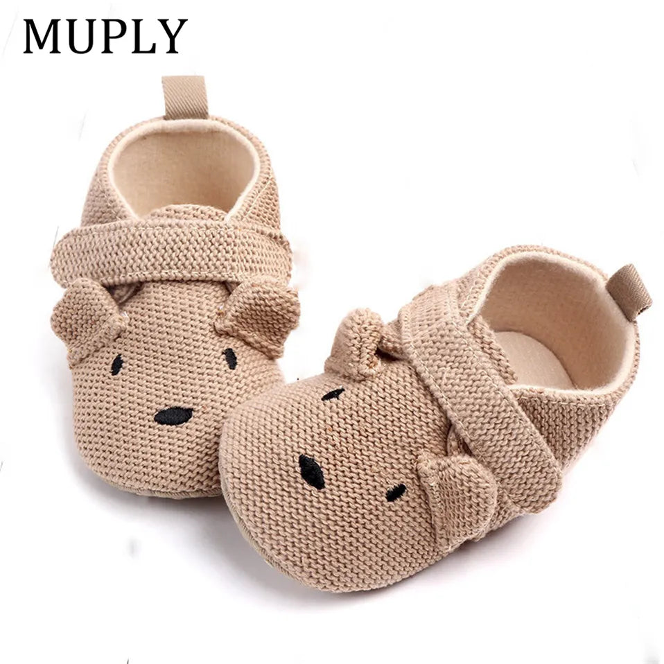 Toddler Newborn Baby Boys Girls Animal Crib Shoes Infant Cartoon Soft Sole Shoes