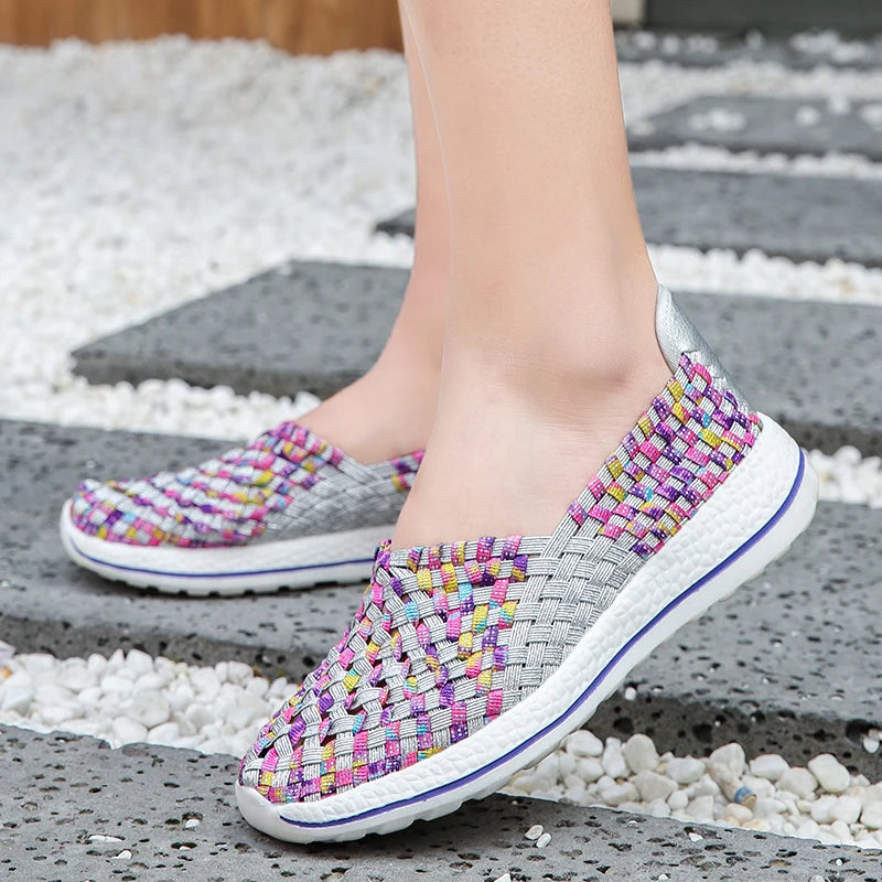 Women Shoes Flats Summer Breathable Sneakers Casual Loafers