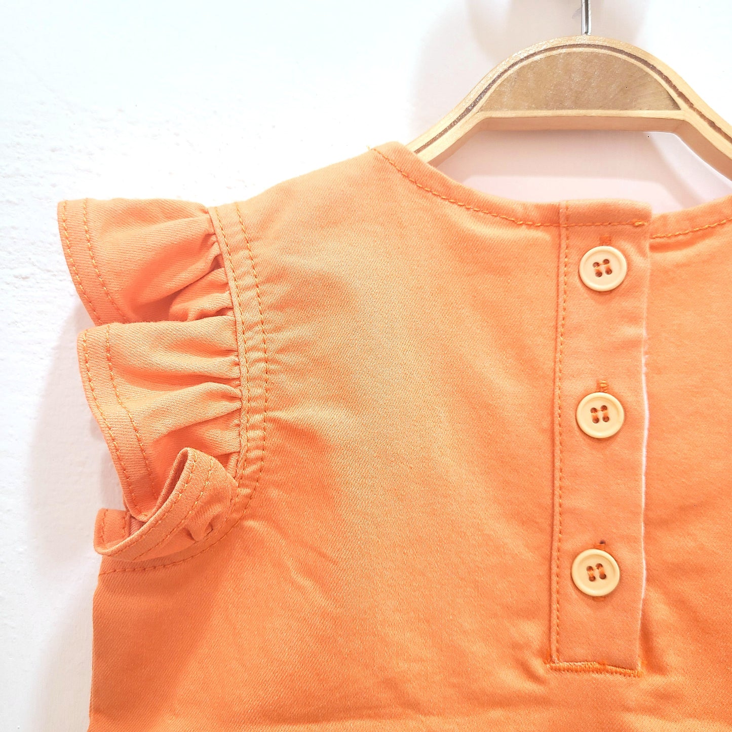 Ruffle Top Dress Orange