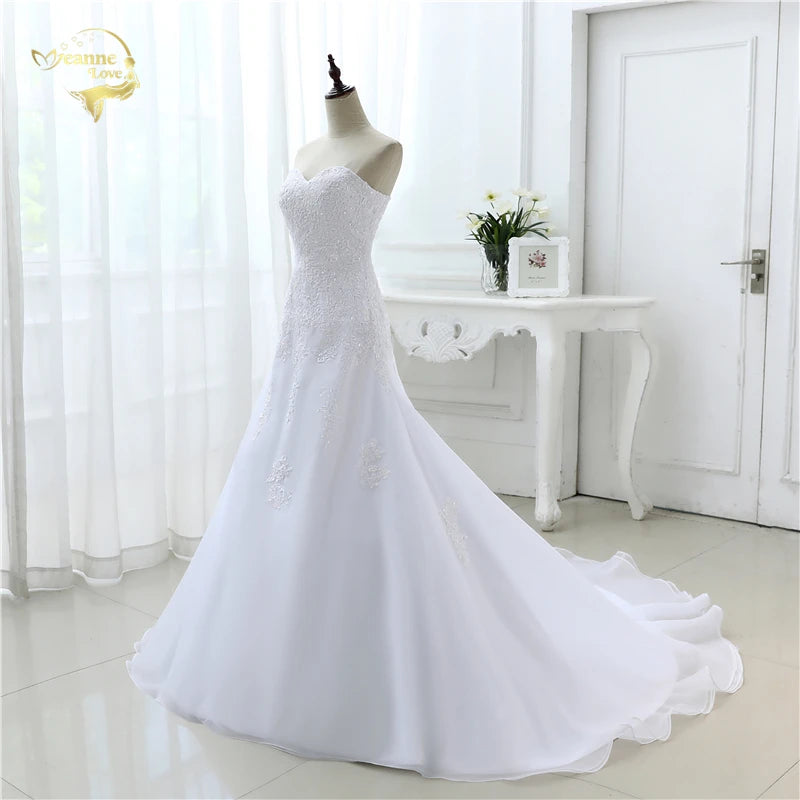 Wedding Dresses Beading Vestidos De Novia Plus Size Beach Bridal Gowns