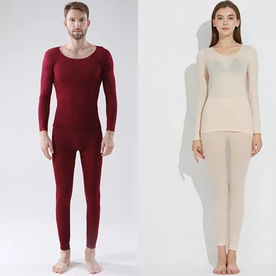 Queenral Long Johns Thermal Underwear Thermo Suit Ultra-Thin Winter Clothes