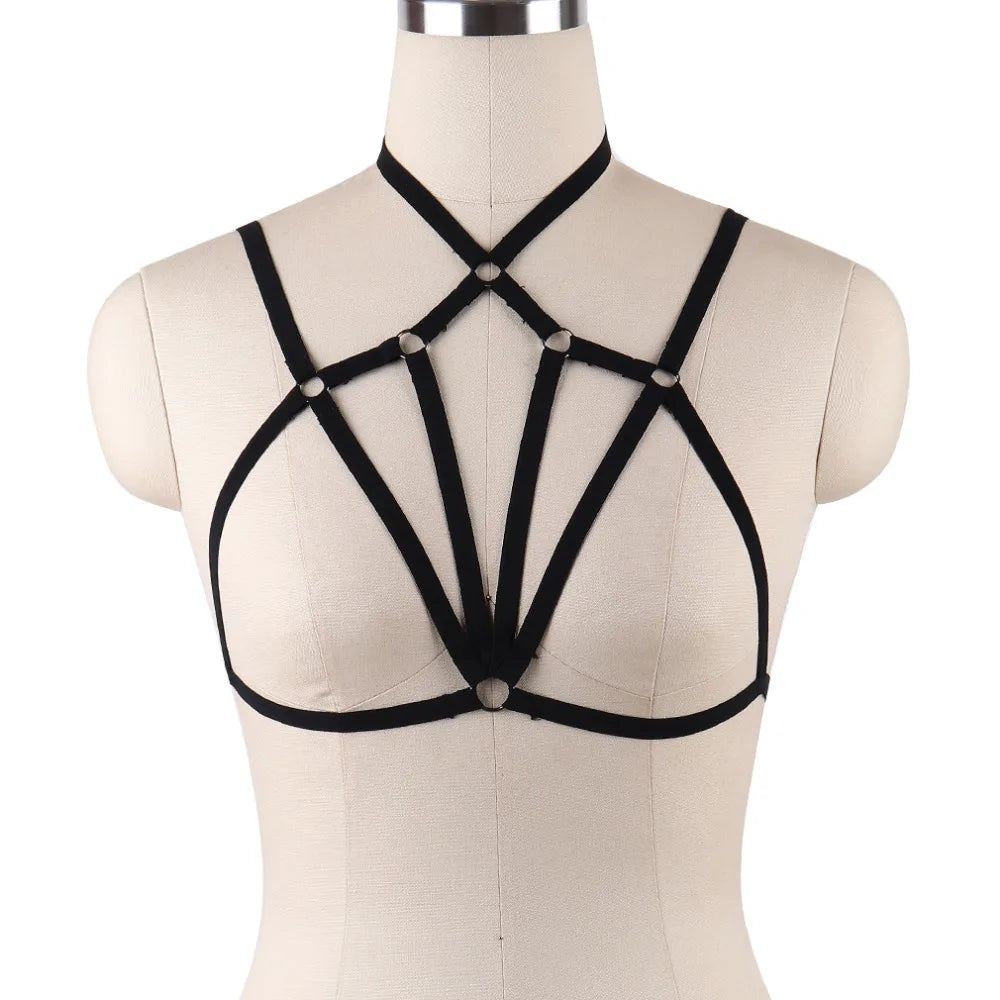 Women Body Harness Bra Fetish Chest Bondage Lingerie Erotic Cage Bra