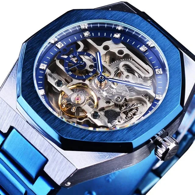 Waterproof Skeleton Mechanical Watch