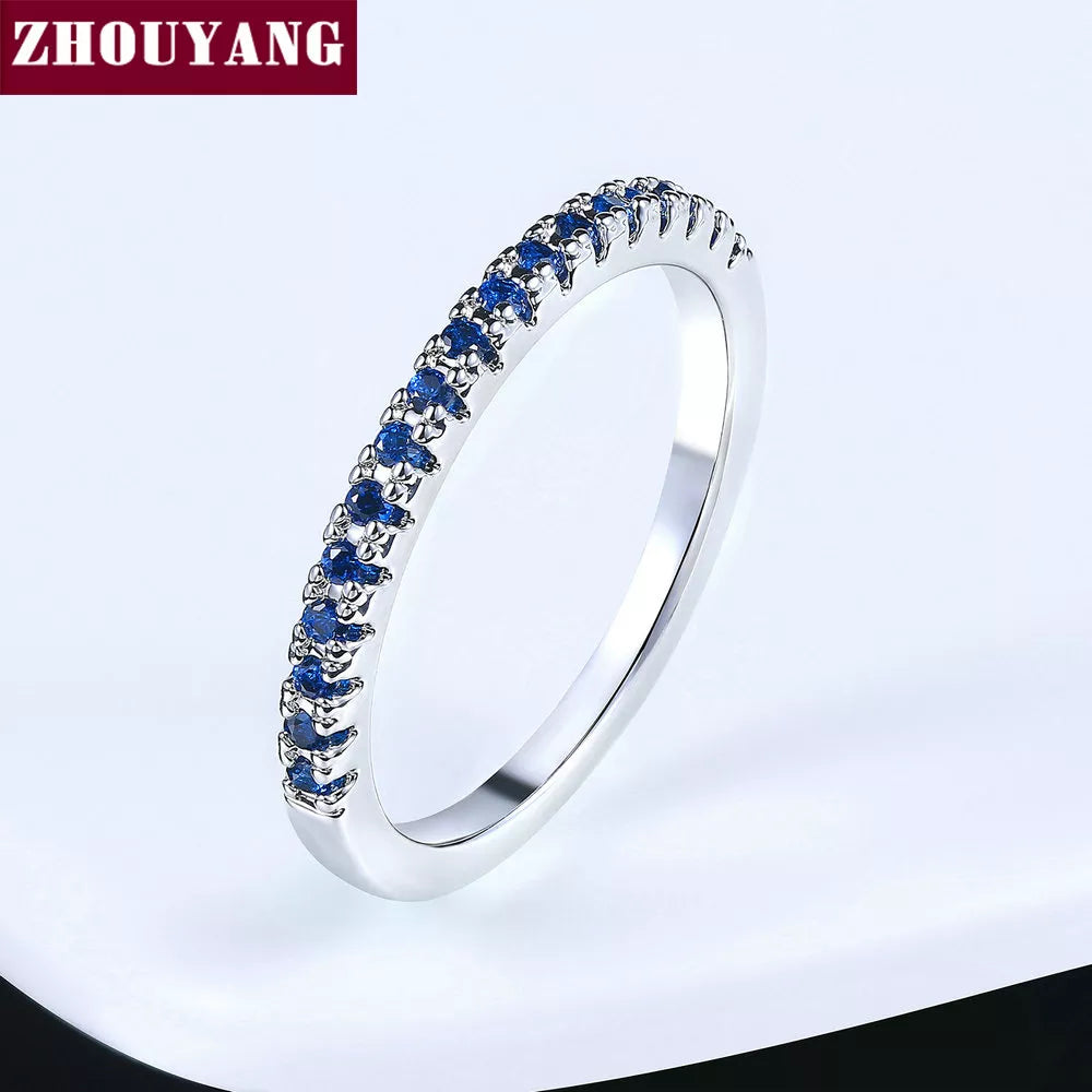 Wedding Ring for Women Man Concise Classical Multicolor Mini Cubic Jewelry