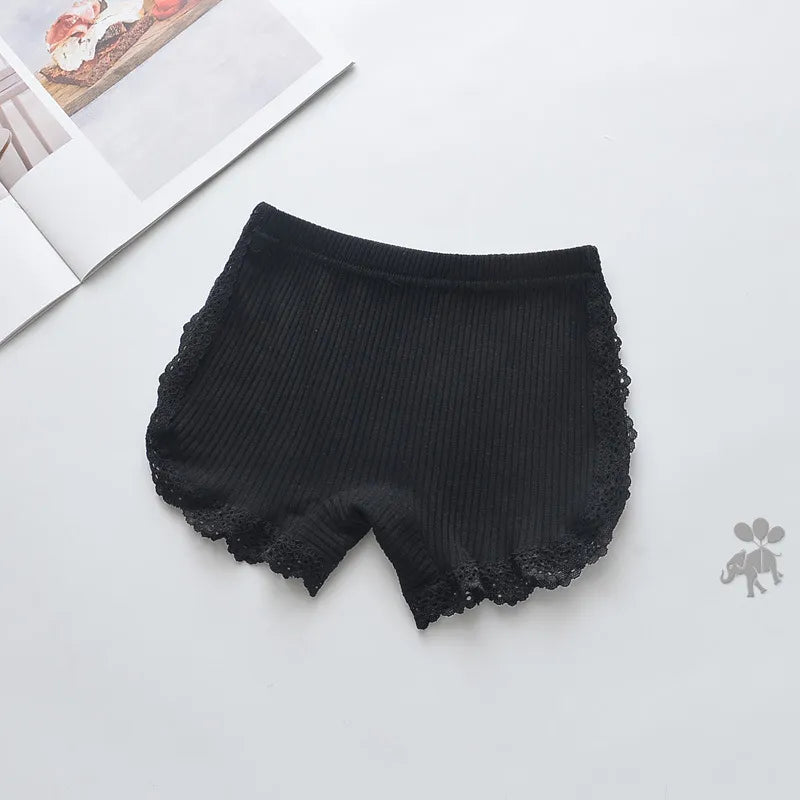 Summer Girls Shorts Top Quality Cotton Lace Safety Panties Kids Short Underwear