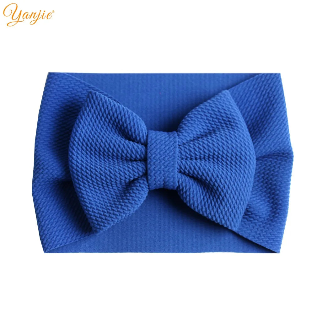 New Turban Fashion 5'' Hair Bows Headband for Kids Headwrap