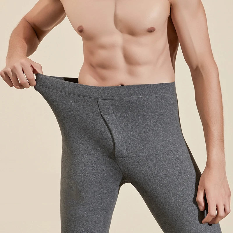 Winter Thermal Underwear Bottoms Mens Leggings Thermos Pants