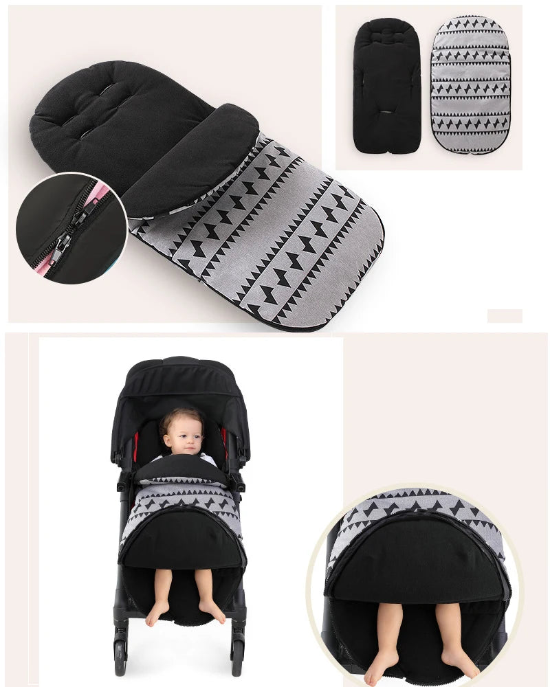 Windproof Babies Sleeping Bag Cold-Proof Light Stroller Mat Foot Cover