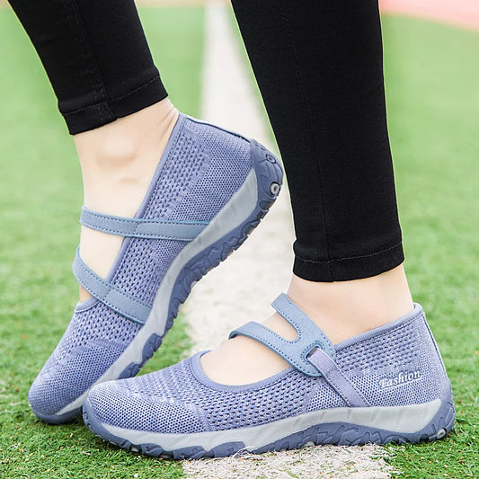 Women Flats Shoes Summer Mesh Sneakers Breathable Casual Shoes