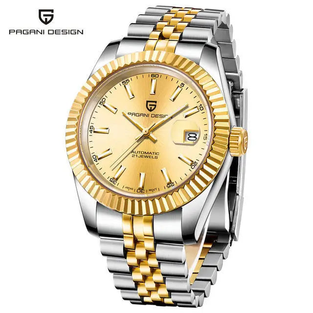 Stainless Steel Strap Mens Watch Mechanical Waterproof Wristwatches